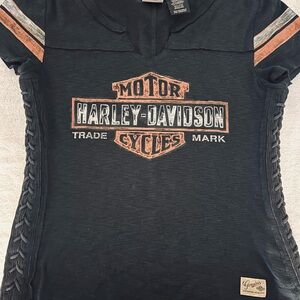 Harley-Davidson Black Tee with Orange Logo